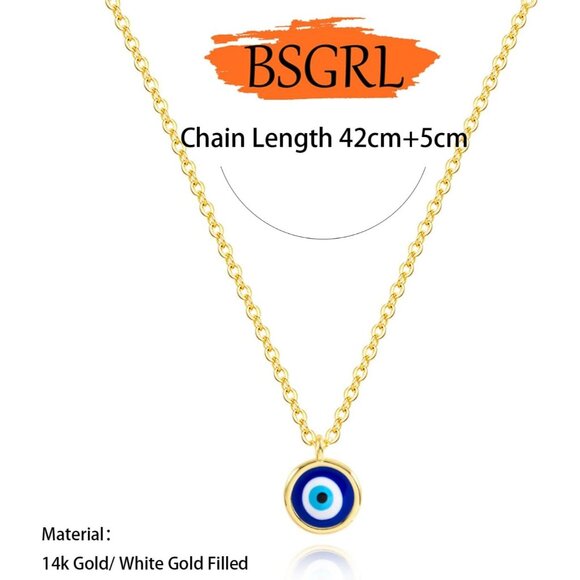 ⚡Necklace for Women 14K Gold Plated Sun Moon Sunlight Evil Eye Infinity Dianty - Picture 5 of 7